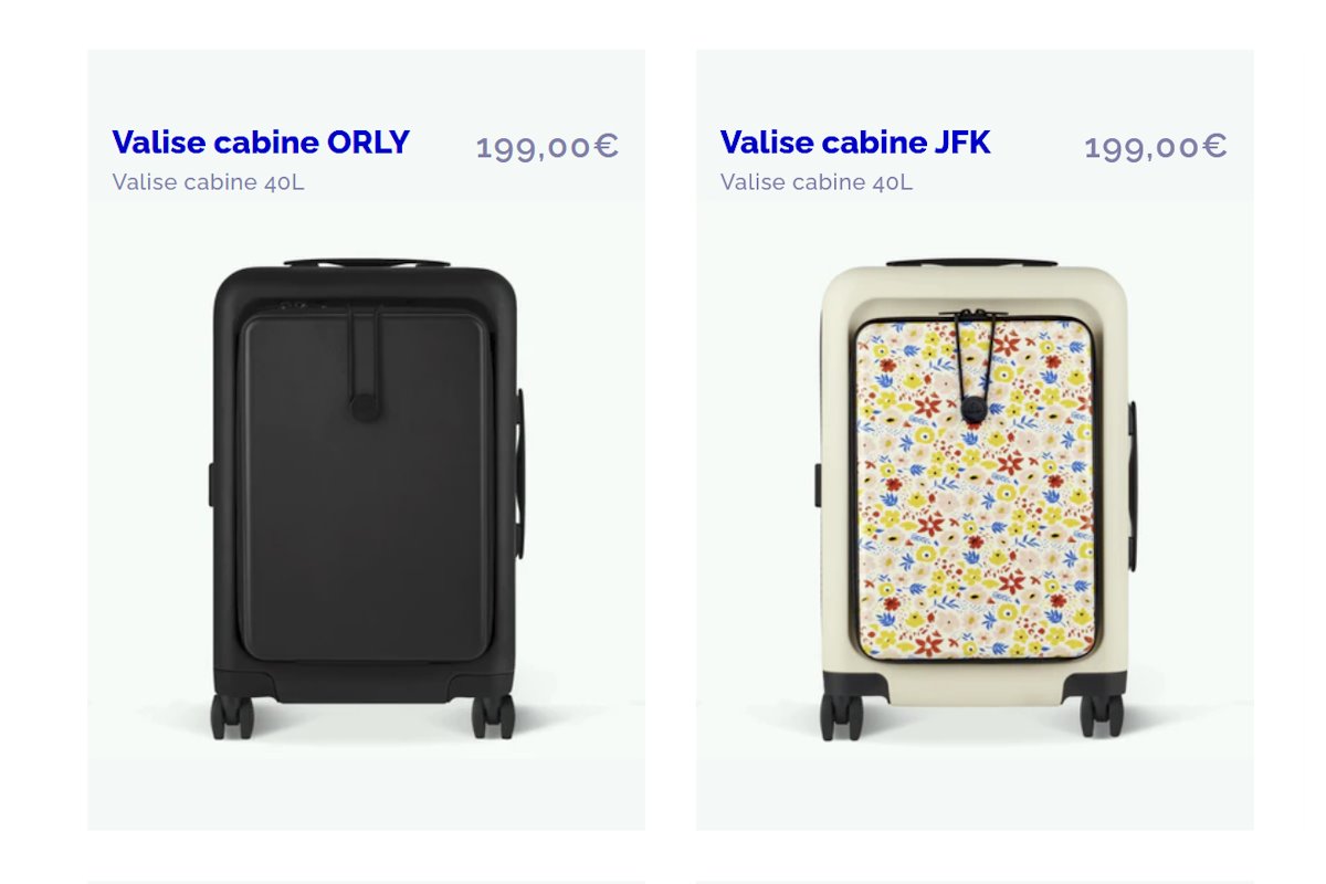 exemples valises cabines cabaïa