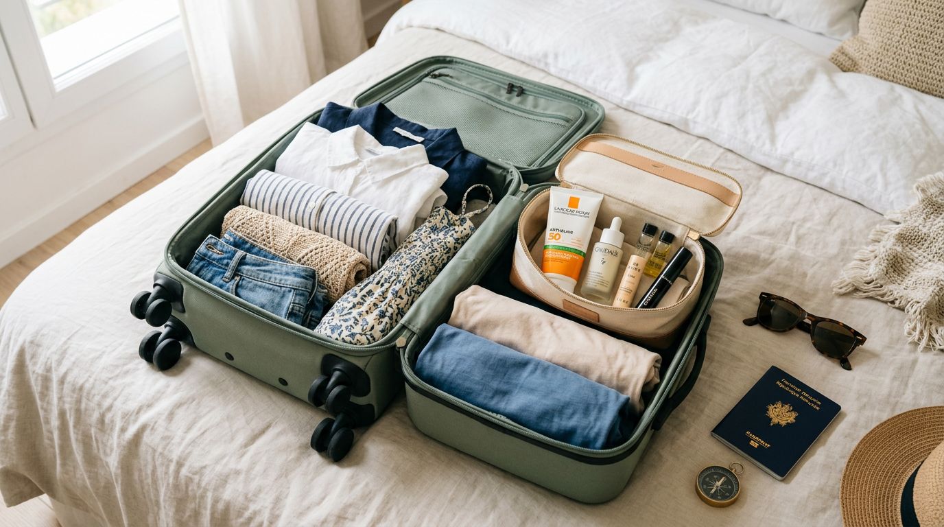 Trousse beauté de voyage : les indispensables pour partir léger sans rien oublier